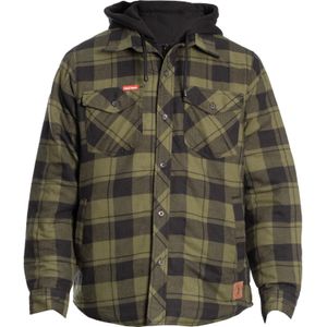 Hard Yakka - G06690 - Quilted Flannel Hooded Shacket - Katoenflanel - Ruit