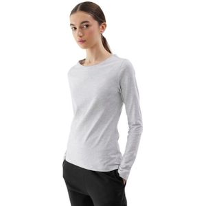 4F - f218 - T-shirt - Effen - Dames - Slim Fit - Lange Mouwen