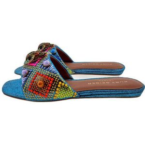 Kurt Geiger - Deniro Sliders - Schoenen - Blauw - Synthetisch