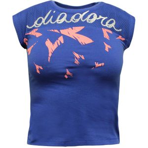 Diadora - Grafisch T-shirt - Blauw - Kinderen