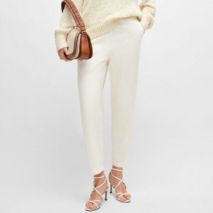 BOSS - Tolinda-D - Damesbroek - Wit - Elastische Tailleband