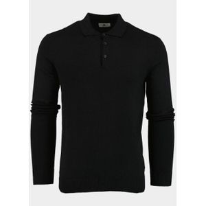 Bos Bright Blue Polo lange mouw polo met boord 3020900/900