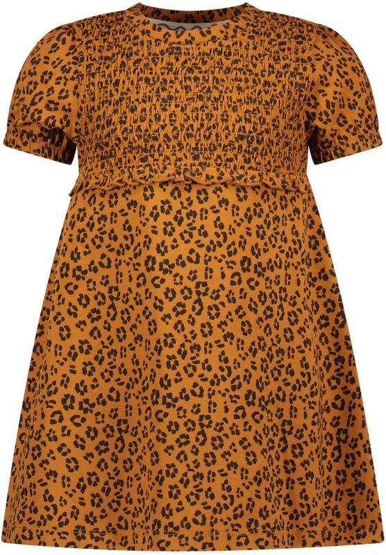 Moodstreet Meisjes tuniek aop luipaard toffee