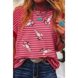 Kreeft Geborduurd Wafelbreisel Top