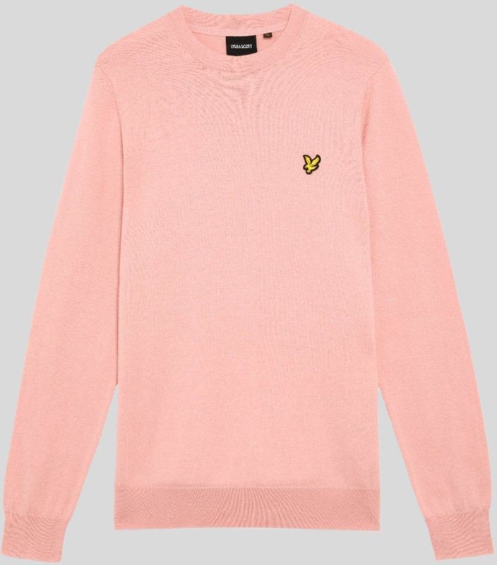 Lyle & Scott - Katoenen Merino Ronde Hals Trui - Roze