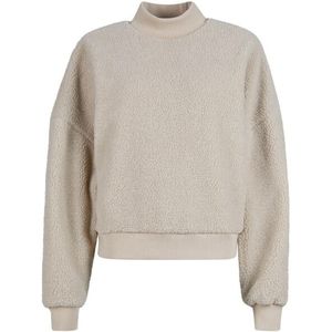 Urban Classics Dames sherpa sweater met staande kraag