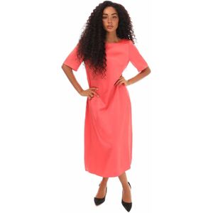 Boss - Dibeca Dress - Jurk - Roze - V-hals - Korte Mouwen