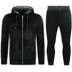 Joggingpak voor Heren - Teddy Huispak - 1117 - Zwart