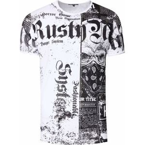 Rusty Neal - T-shirt - American-Skull Westside Gang Banger-print - Normale Pasvorm - 100% Katoen