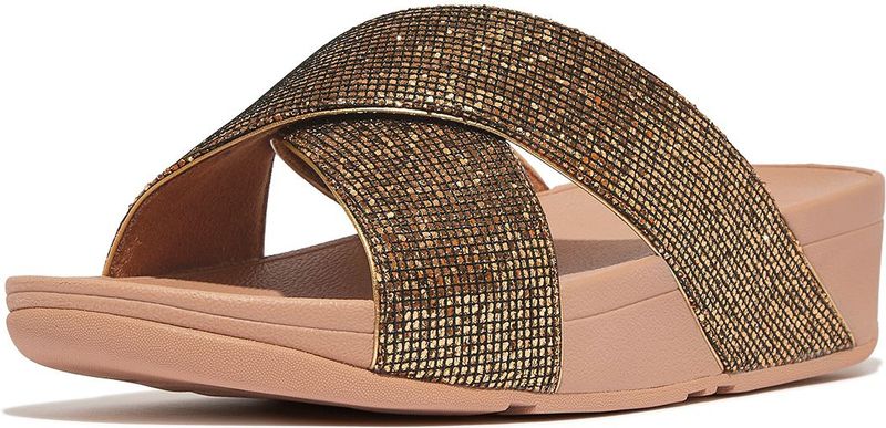 FitFlop Lulu cross slide glitterball