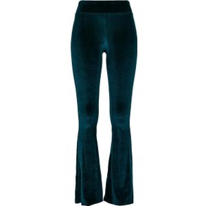 Urban Classics Dames fluwelen hoge taille bootcut legging