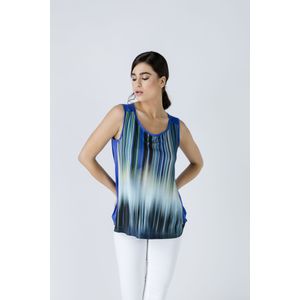 Mouwloze Top - Print - Zomer - A-lijn Silhouet - Ronde Halslijn