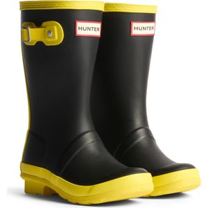 Hunter Junior Originals Rubberlaarzen Kinderen Zwart/Verlicht Geel