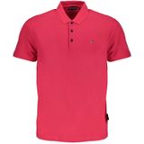 Napapijri - Katoenen Polo - Roze - Regular Fit - Korte Mouwen