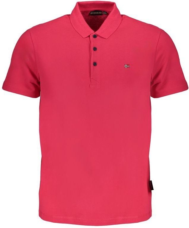 Napapijri - Katoenen Polo - Roze - Regular Fit - Korte Mouwen