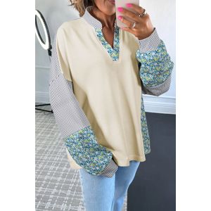 Kleurblok Bloemenprint Top