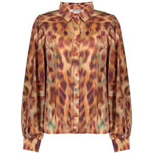 Geisha - Blouse - Ecoline Print - Bruin/Oranje
