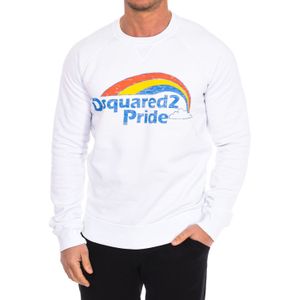Dsquared2 - Sweatshirt - Wit - Katoen - Met Lange Mouwen en Ronde Hals