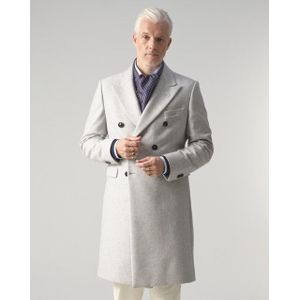 Dutch Dandies - Arno Kantelberg Mantel - Lichtgrijs - 100% Scheerwol