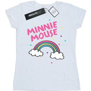 Li-cense Disney dames minnie mouse regenboogstippen katoenen t-shirt