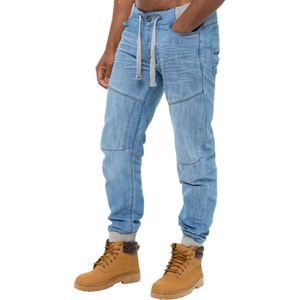 Enzo - Cuffed Jogger Jeans - Lichtblauw - Heren