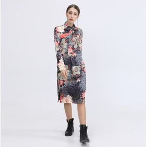 Bloemen Macro - Shirtjurk - Lange Mouwen - Rechte Vorm - 103 cm