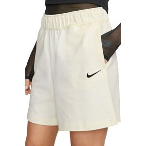 Nike - Sportswear - Korte Broeken - Cremekleurig - Hoge Taille