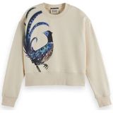 Scotch & Soda - Sweater Washed Artwork - Crème - Dames