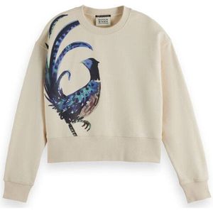 Scotch & Soda - Sweater Washed Artwork - Crème - Dames