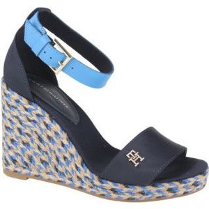 Tommy Hilfiger Satijnen Espadrilles Donkerblauw