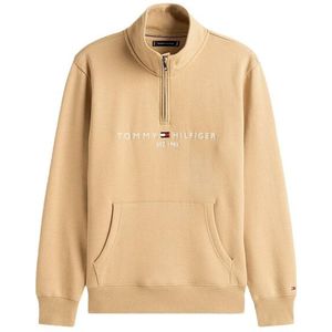 TOMMY HILFIGER - Sweatshirt - Navy - Met Halve Rits - Lange Mouw