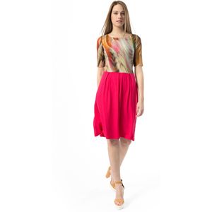 Abstracte jurk met dierenprint