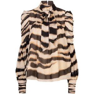 Ibana - Blouse lange mouw - Bruin - 302550118 Trisa