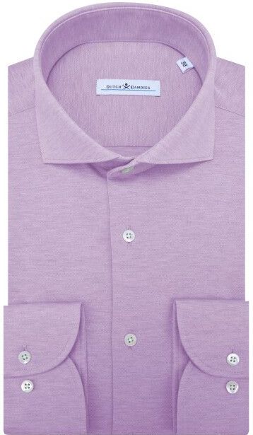 Dutch Dandies Knitted slim fit overhemd met lange mouwen