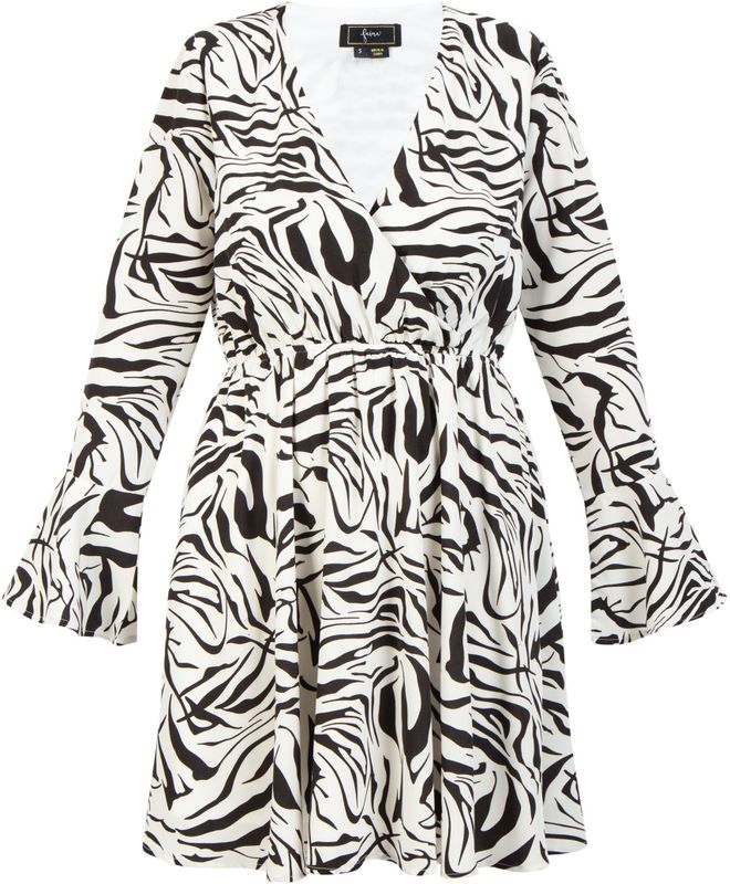 faina jurk - zebraprint sookie