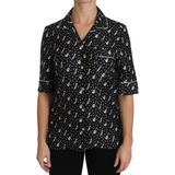 Dolce & Gabbana - Gitaar Trompet Print - Poloshirt - Zwart - 100% Zijde