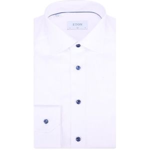 Eton - Slim Fit - Overhemd - Wit - Lange Mouwen