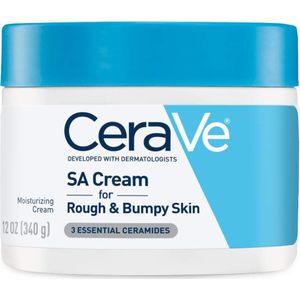 CeraVe SA Anti-Ruwe Huidcrème - voor de Droge en Ruwe Huid - met Salicylzuur - 340ml