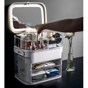 make-up organizer - organizer met led lamp-wit - Wit