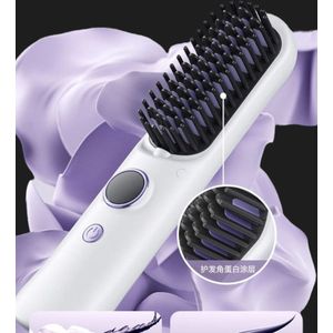 draadloze haarborstel styling - wit