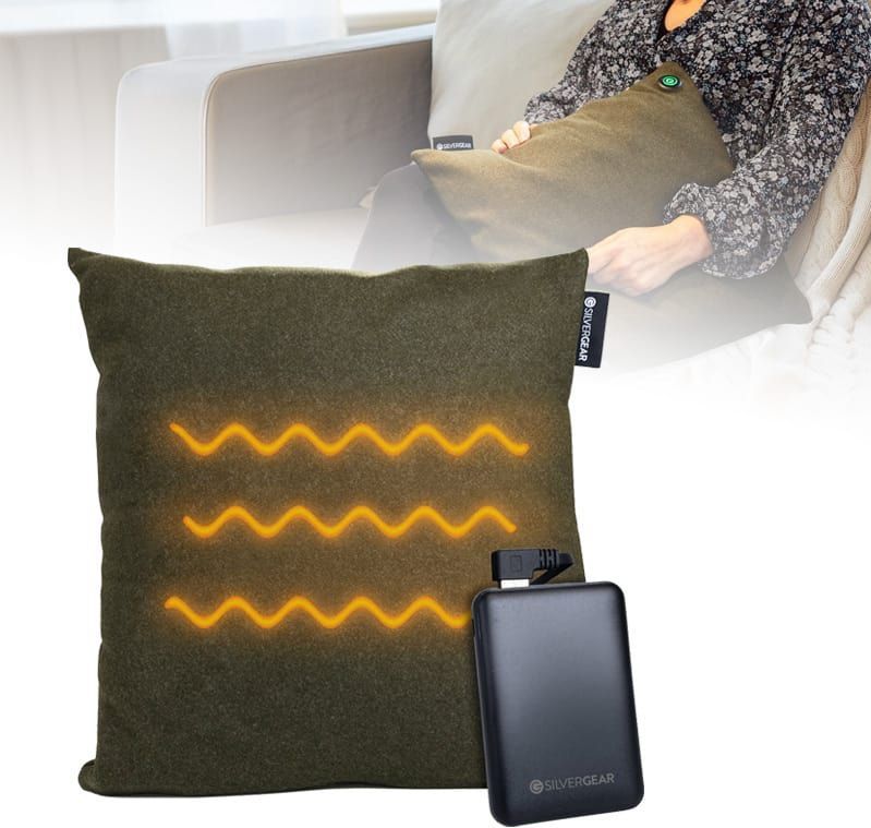 Silvergear Warmtekussen Elektrisch & Oplaadbaar - Warmte Kussen met Accu - 3 Warmtestanden - Groen