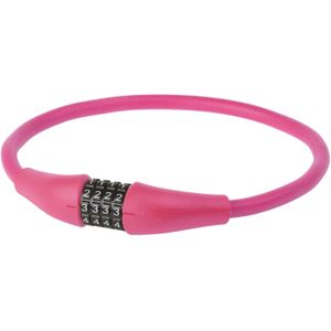 M-Wave Kabelcijferslot Silicon 900 x 12mm roze