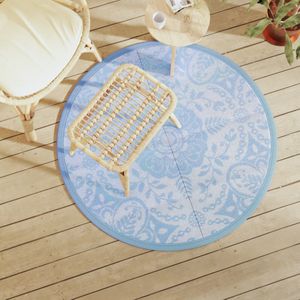 vidaXL - Buitenkleed - Ø120 - cm - polypropeen - babyblauw