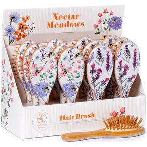 Nectar Meadows Bloemig 100% Bamboe Haarborstel