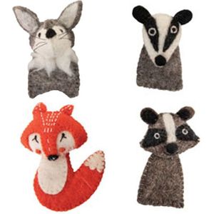 Papoose Toys Woodland Finger Puppets/4pc