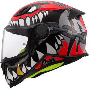 LS2 - FF812 - Kinderhelm - Glans Grijs Rood - Integraalhelm