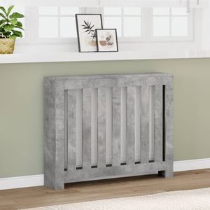VidaXL Radiatorombouw 104x20x82 cm bewerkt hout betongrijs