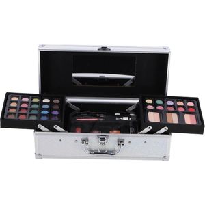 Casuelle Cosmetica Koffer - Zilver - 45 stuks