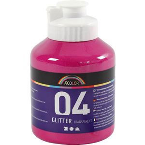 Creativ Company Acrylverf Glitter voor Kinderen Roze, 500ml