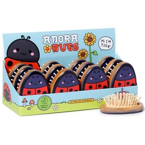 Adoramals Tilly het Lieveheersbeestje-vormige Bamboe Haarborstel